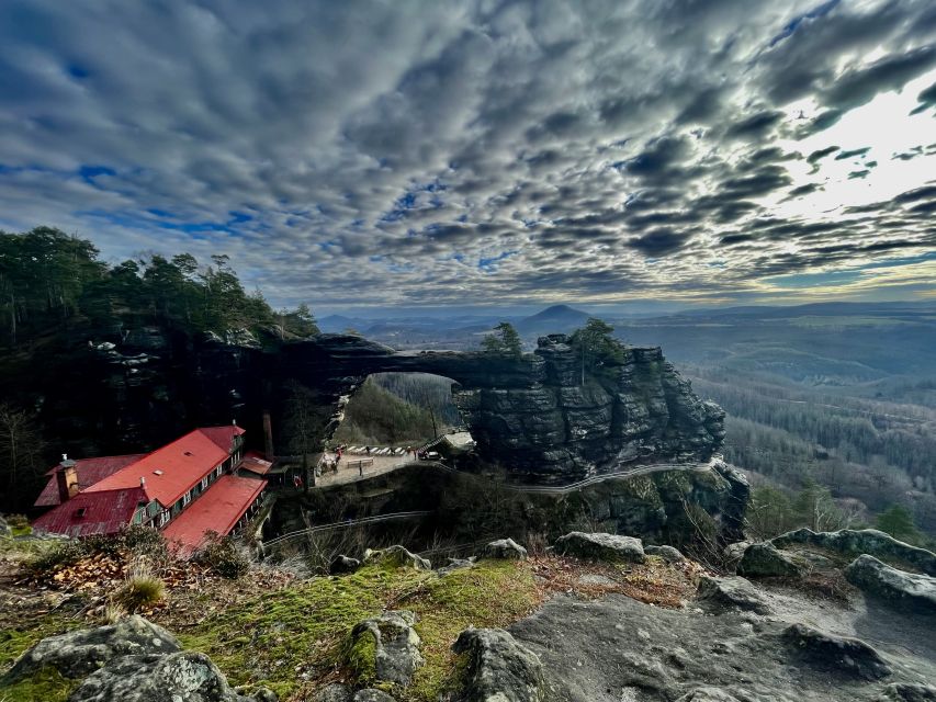Bohemia & Saxon Switzerland Winter Day Tour from Prague - Bastei Bridge in winter: Germany’s cliffside walk above the Elbe