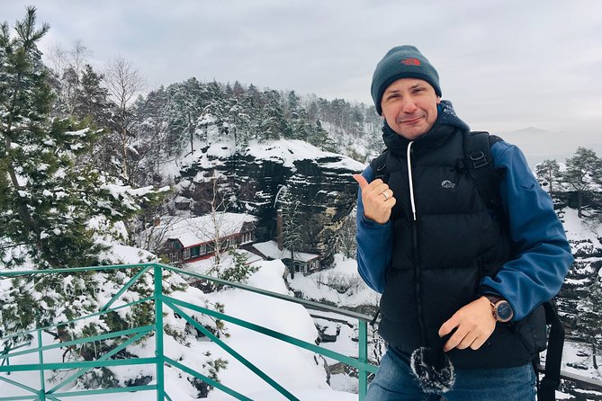 Bohemian And Saxon Switzerland Winter Tour from Prague - Pravčická brána and the Sokoli hnizdo stop: Europe’s biggest sandstone gate