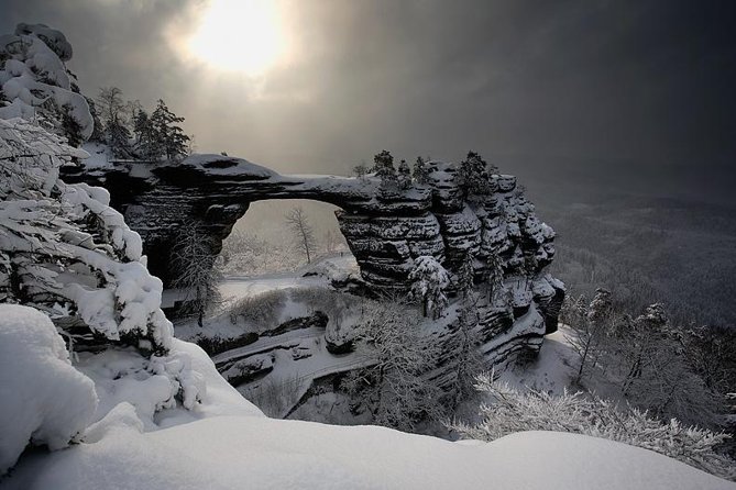 Bohemian And Saxon Switzerland Winter Tour from Prague - Bastei Bridge on the Elbe: the high winter walk you came for