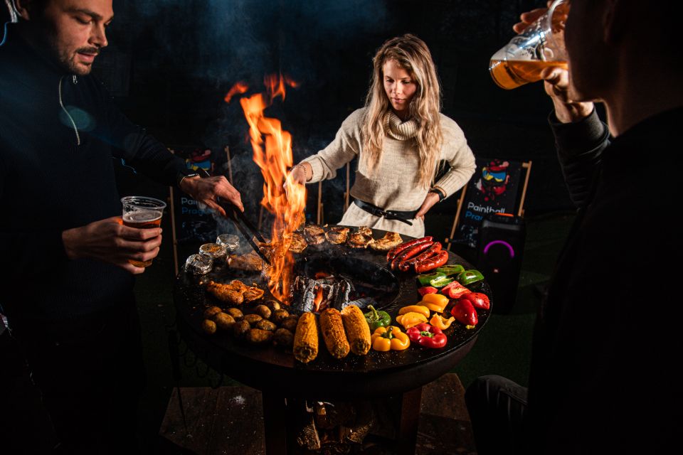 Prague: Axe Throwing Experience with Barbecue and Beer - Camp Arrival: Safety Brief, Welcome Beer, Then You Start Throwing