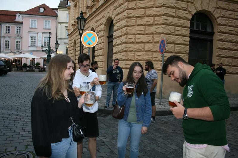 Prague Beer History: Highlights Tour with Tasting - Malostranské Square (45 minutes): first beer, first context, good orientation