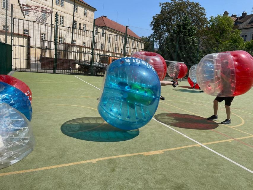 Prague: Bubbles football in city centre of Prague - The Games: Bubble Football Plus British Bulldock and Last Man Standing