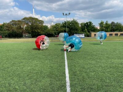 Prague: Bubbles football - Zorb Football in centrum - Where you meet: the huge brown gate and the tunnel stairs