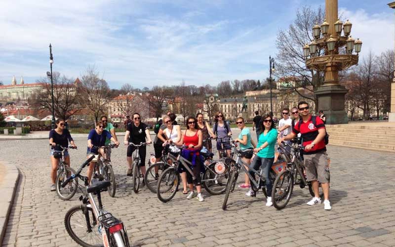 Prague: Classic City Bike Tour - John Lennon Wall: fast, meaningful, and made for photos
