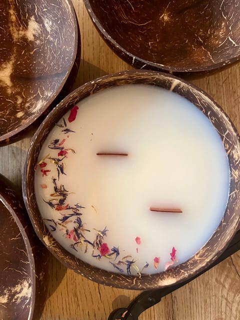 Prague: Coconut Candle Workshop - Choosing your bowl, scent oils, and wax colors (without overthinking)