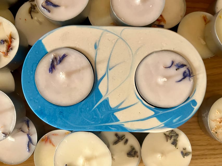 Prague: Craft your unique tea-candle holder set - While It Sets, Make Six Scented Soy Tea Candles