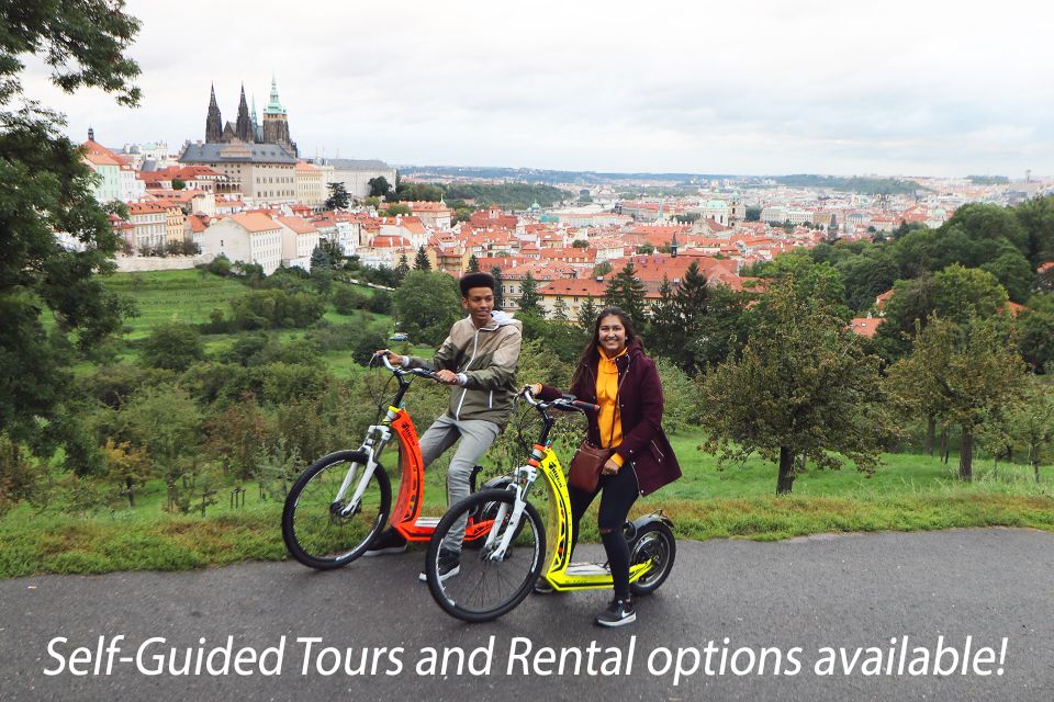 Prague: E-Bike/E-Scooter Viewpoint Tour - Lennon Wall and the Lesser Town start: where your camera gets busy first