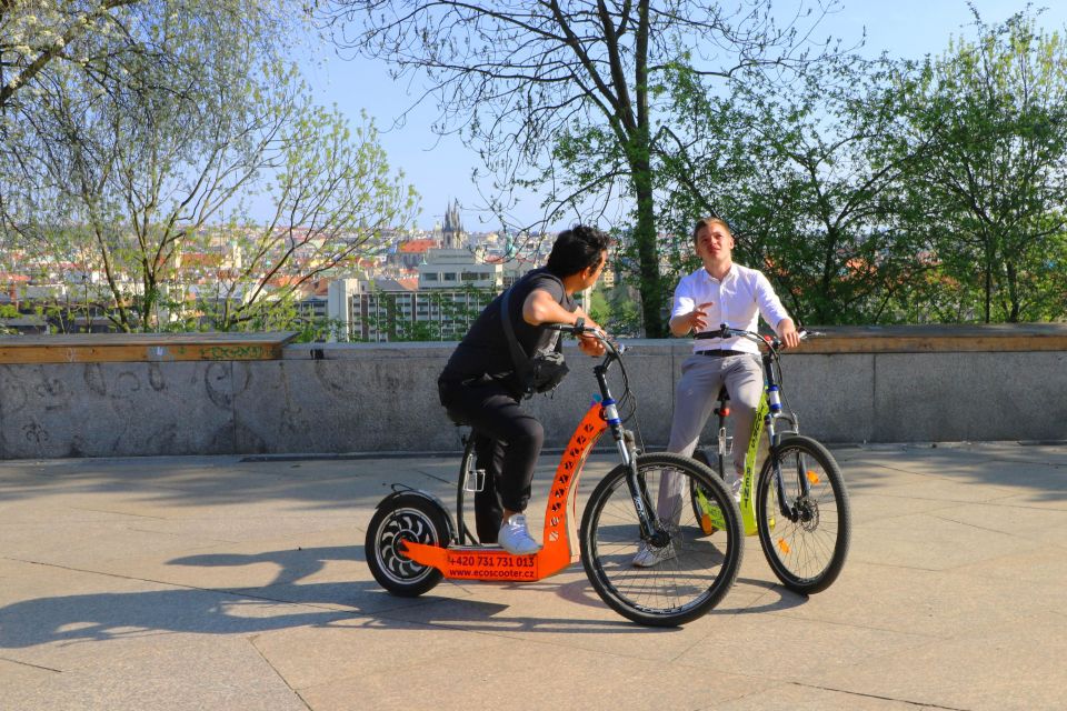 Prague: E-Bike/E-Scooter Viewpoint Tour - Letná Park panoramas: Vltava views, bridges, and the Metronom stop