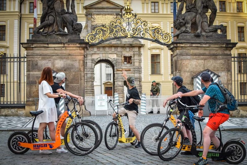 Prague: E-Scooter Grand City & Panoramas Small-Group Tour - Hugo Bike E-Scooter Setup: Training, Helmet Gear, and Real-World Control
