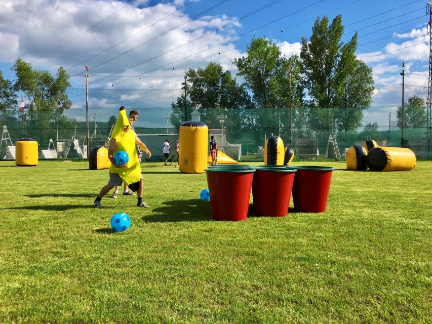 Prague : Giant Foot Darts and Giant Beer Pong Game - Welcome drink and safety briefing: what the first 15 minutes feel like