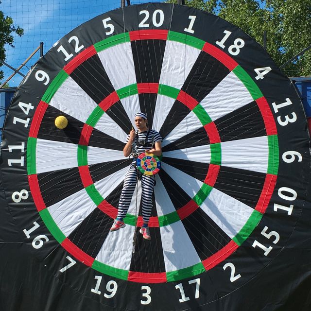 Prague : Giant Foot Darts and Giant Beer Pong Game - Option 1: giant foot darts plus giant beer pong (2 hours, 2 drinks)