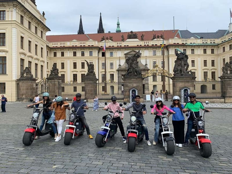 Prague: Guided Fat Tire e-Scooter Tour - Kampa Park and the river ride past the National Theatre
