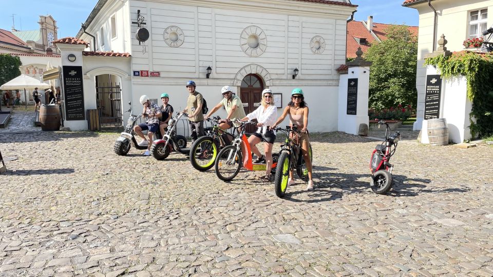 Prague: Highlights Tour on e-Scooter or eBike - Kafka stop + David Černý surprises: the Piss statues