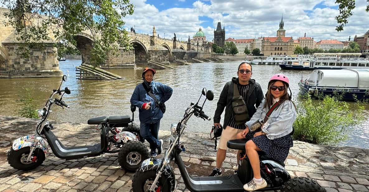 Prague Monastery & Panoramic Viewpoint Electric Trike Tour - Letná Park and the Prague Giant Metronome: your first big view