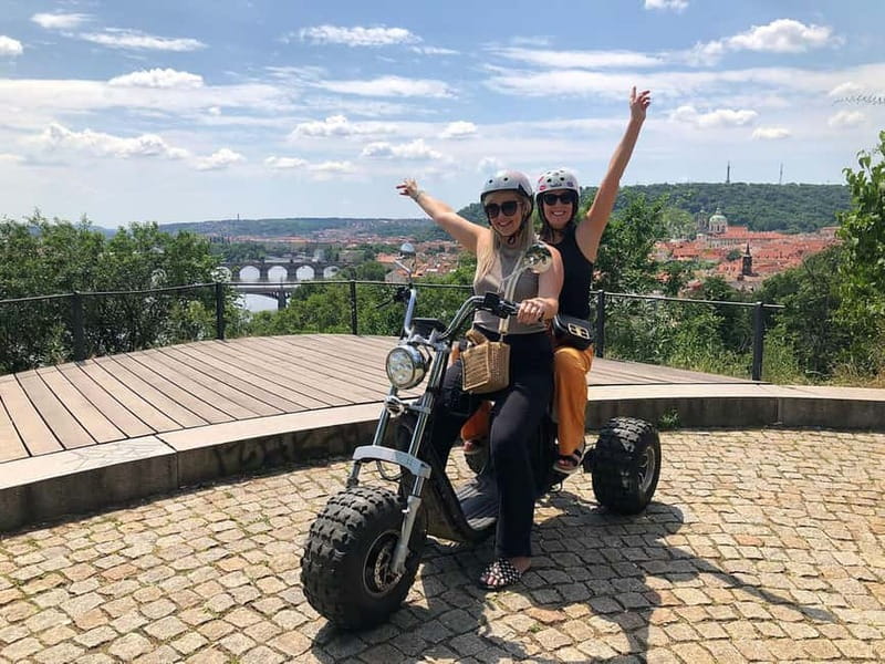 Prague: Panoramic Viewpoints Guided Electric Tricycle Tour - Franz Kafka Museum stop and the narrowest street moment
