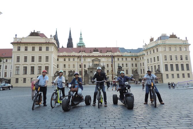 Prague Panoramic Views e-bike and e-Scooter guided Tour - Old Town Square finish: a clean way to end your Prague day