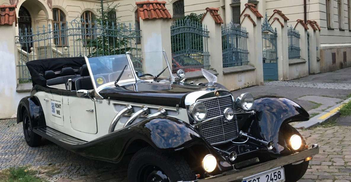 Prague: Private Tour by Vintage Car - Mercedes 770K replica comfort: the point of riding this way
