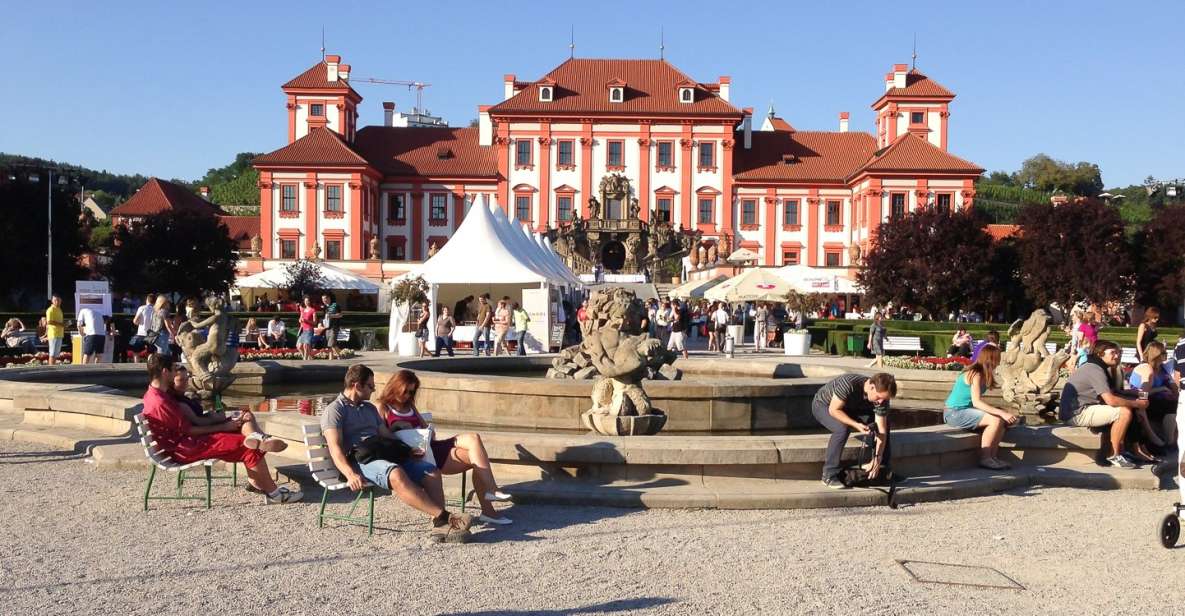 Prague: River & Park Bike Tour to Troja Chateau - Letná Park viewpoints: guided orientation plus room to roam