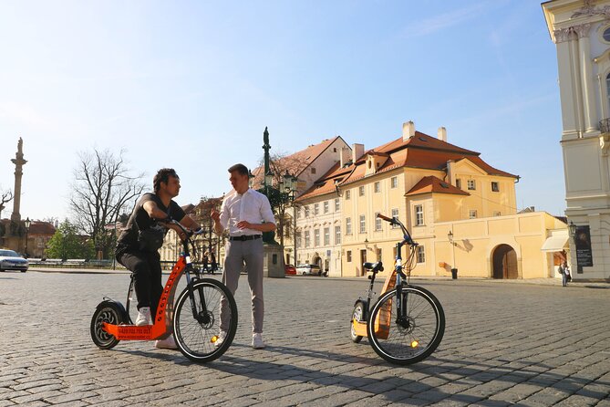 Prague Trike & e-Scooter Tour: Castle Viewpoints & Charles Bridge - Kafka stop, Rudolfinum views, and tiny details you’ll miss walking