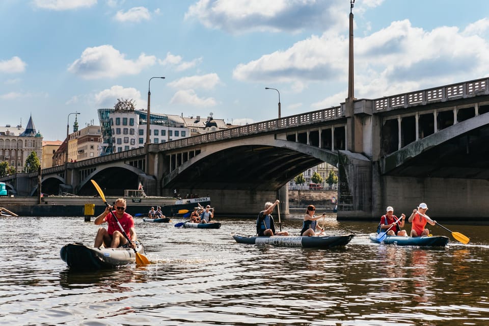 Prague: Vltava River Guided Canoeing Tour - Sights You’ll See From the Water: Dancing House and National Theatre